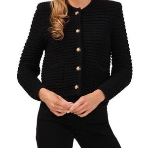 Like new! Cece
Women's Black Texture Cardigan